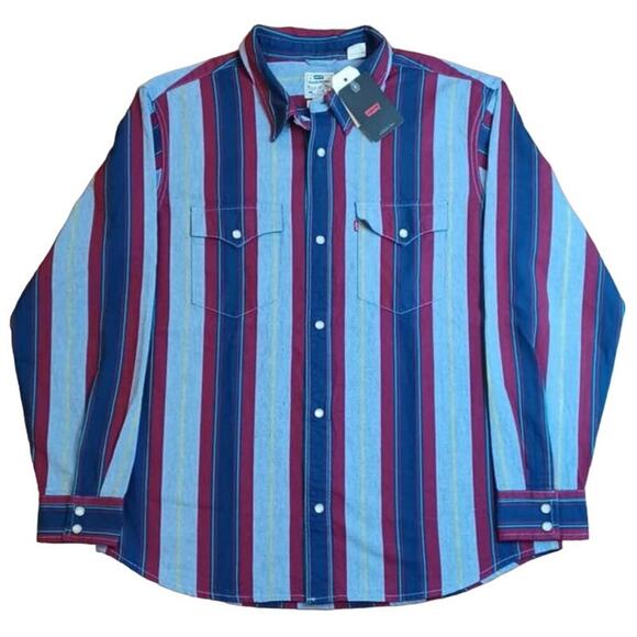 Levi's Other - Levi's Mens Long Sleeve Button Down Relaxed Western Shirt szLARGE NEW WITH TAGS